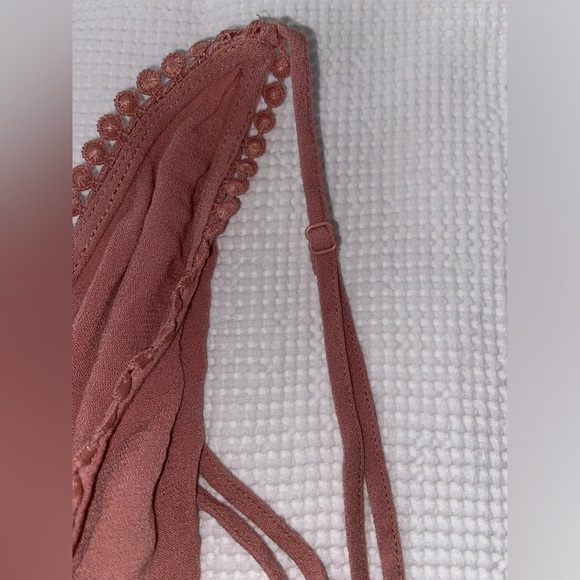 Women’s H&M dusty‎ rose sleeveless smock-detail romper size small NWT - Picture 8 of 14